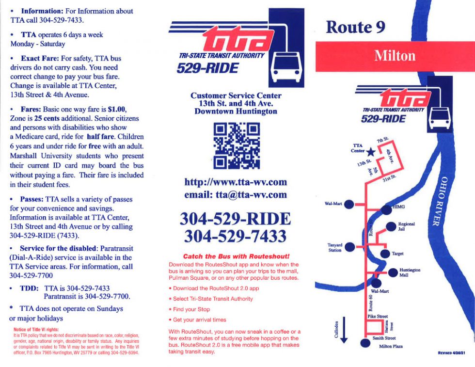 Routes & Schedules | Tri-State Transit Authority